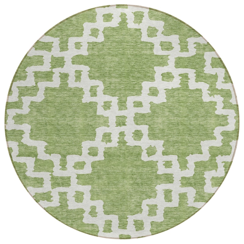 Machine Washable Indoor/ Outdoor Chantille Geo Trellis Rug