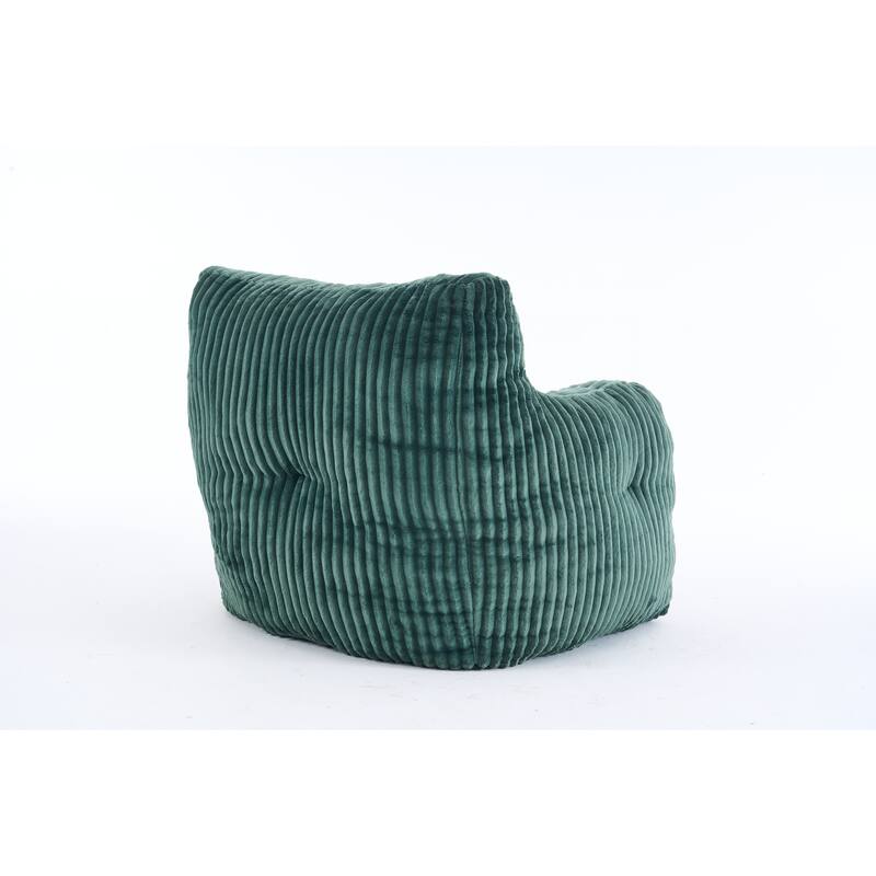 Soft Fluffy Corduroy Fabric Bean Bag Chair Filled With Memory Sponge