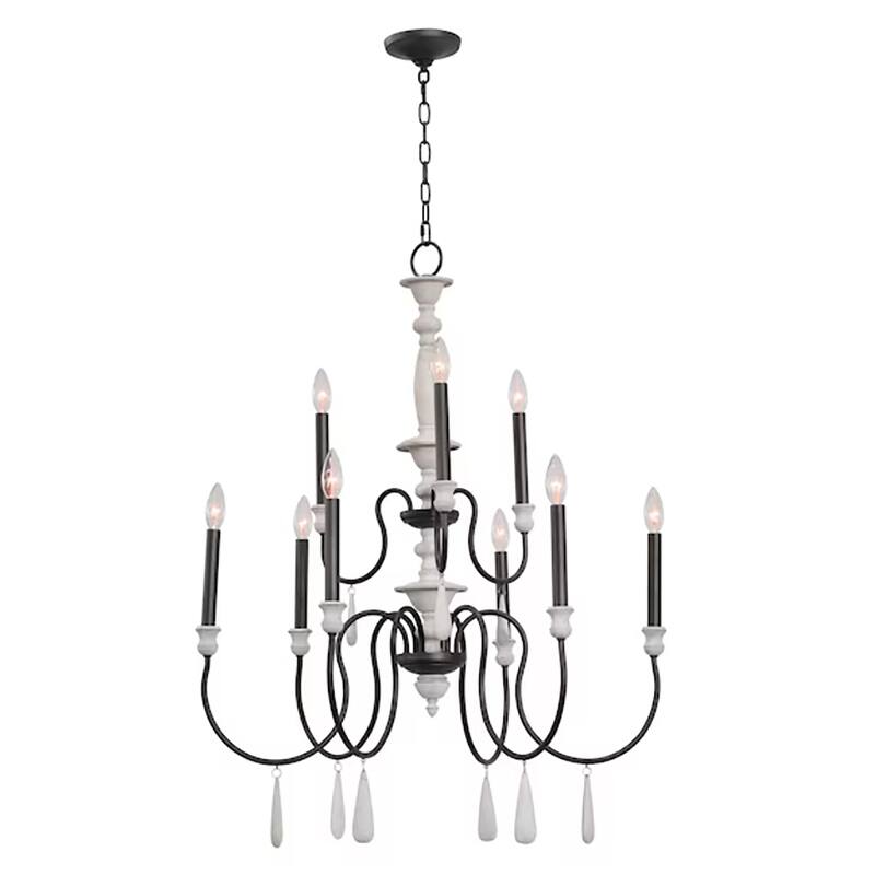 Elk Home Brownell Anvil Iron Finish 9 Light Chandelier
