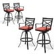 preview thumbnail 46 of 77, Outdoor Patio Bar Stools Aluminum Swivel Bar Chair with Sunbrella Cushion - 21.7 in W x 16.5 in D x 46 in H