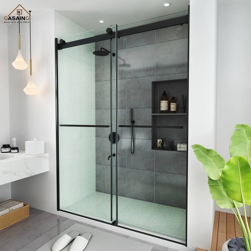 CASAINC 60"*76" Frameless Double Sliding Shower Door