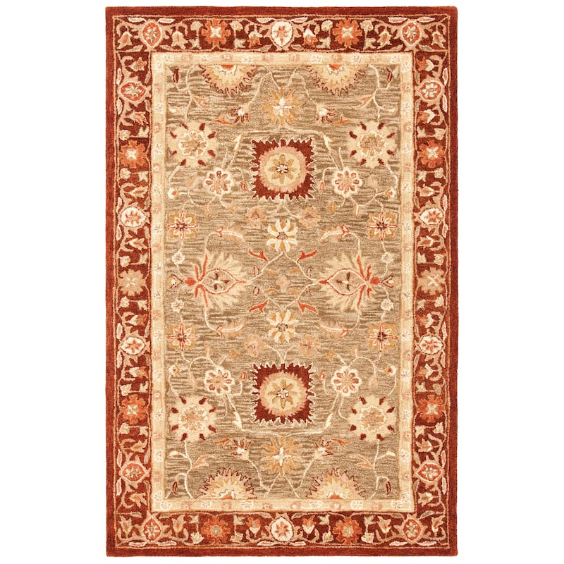 SAFAVIEH Handmade Anatolia Ibala Traditional Hand-spun Wool Rug