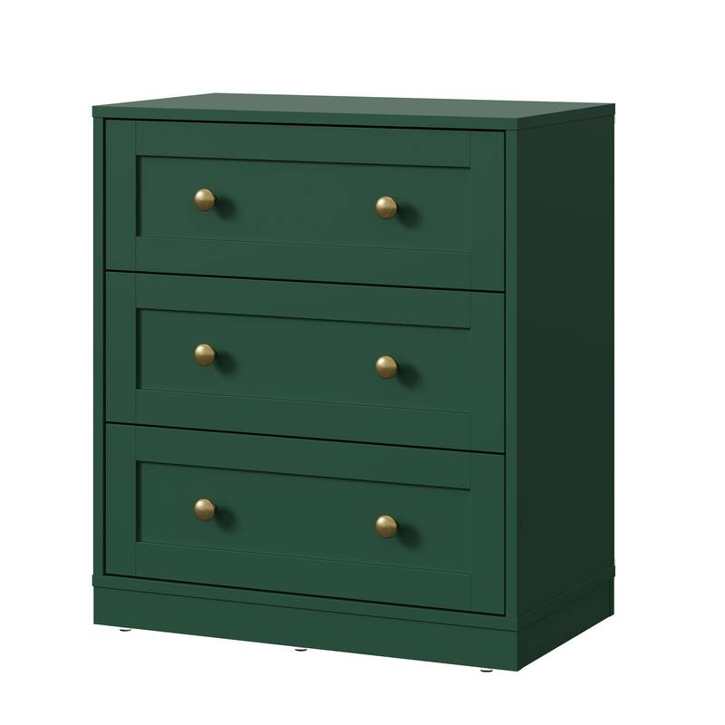 Modern Night Stand Set of 2 with 3 Drawers