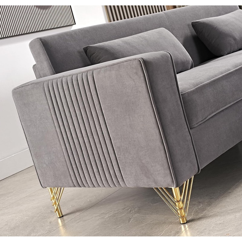 Aesthetic 85.8" Velvet Sofas for Living Room 3 Seater Sofa with Classic Modern Appeal and Luxurious Soft Comfort