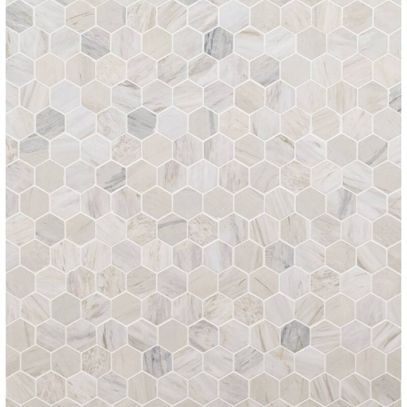 Ackland AKM-S-2X2HXP-CA 12" x 12" Marble Geometric Floor and Wall
