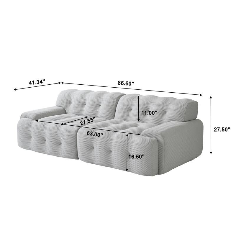 86.6'' Modern Comfy Couch 3 Seater