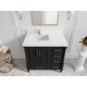 preview thumbnail 13 of 128, Willow Collections 36 in x 22 Aberdeen Freestanding Left Offset Sink Bathroom Vanity with Quartz or Marble Countertop