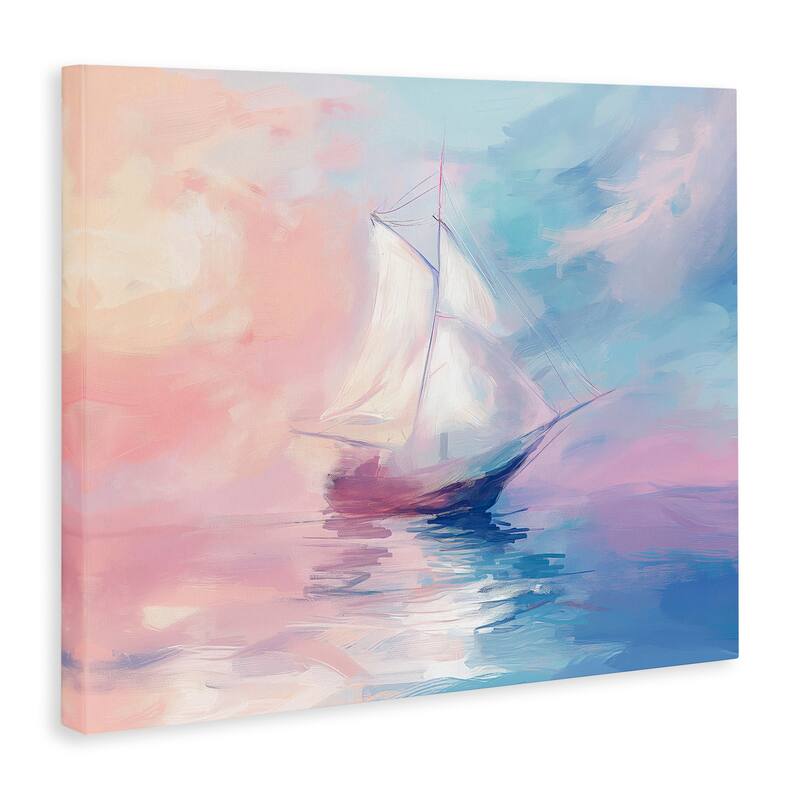 Stupell Soft Pastel Sea Vessel Canvas Wall Art Design By Arlington Prints