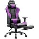 preview thumbnail 12 of 38, Furniwell Gaming Chair Computer Office Chair with Footrest Purple