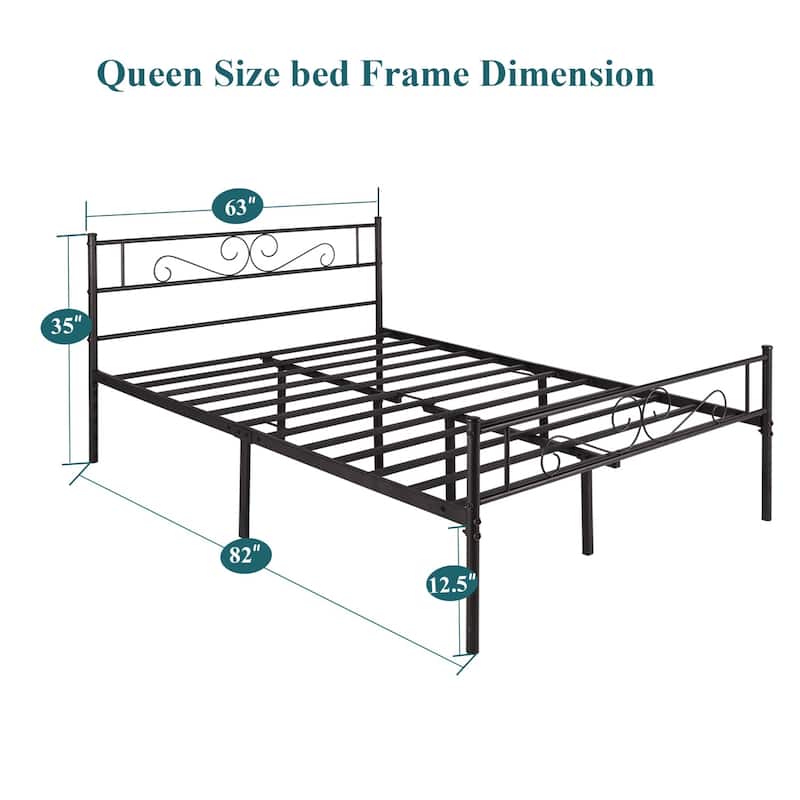 Tamika 3-pieces Metal Bed Frame Tempered Glass Nightstands Set