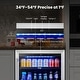 preview thumbnail 4 of 11, Yeego 23.4 Inch Beverage cooler 140 Can Can Built-in/ Freestanding Beverage Refrigerator - 24 inch