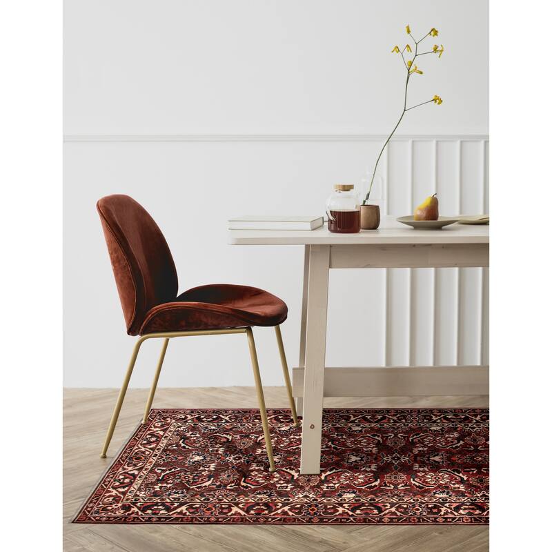 ECARPETGALLERY Hand-knotted Andelz Red Wool Rug - 5'2 x 10'0