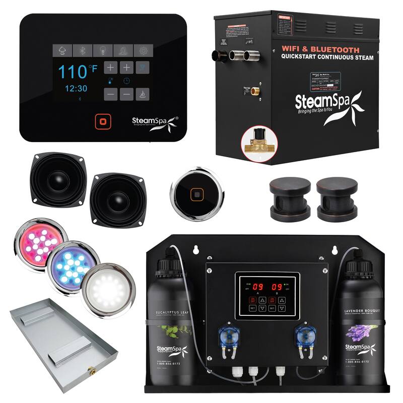 SteamSpa BKT1050-ADP Black Series WiFi and Bluetooth 10.5KW Quickstart - Oil Rubbed Bronze