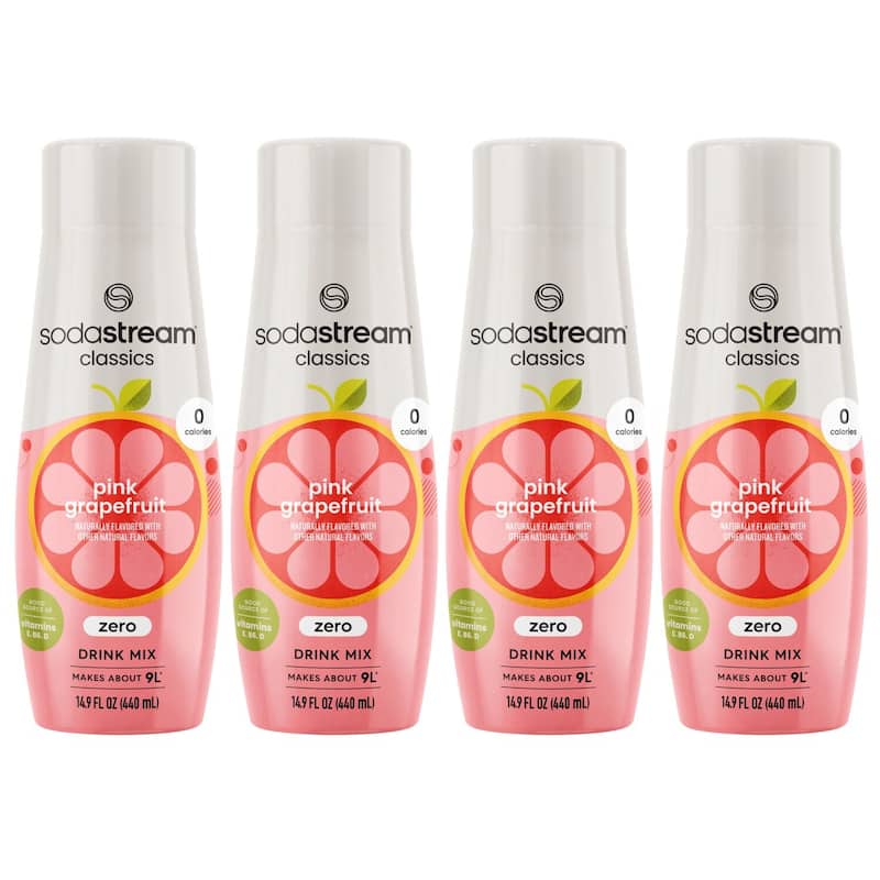 SodaStream® Classics Pink Grapefruit Zero Calorie Drink Mix 4-Pack - Clear