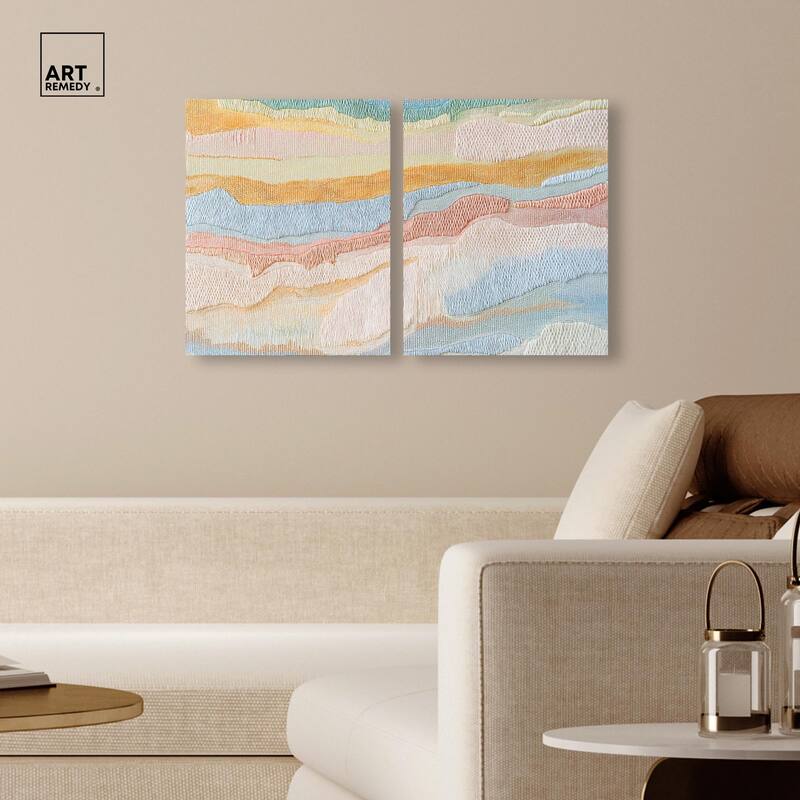 Morning Calm III Canvas Set of 2 by Art Remedy, Gallery Wrapped