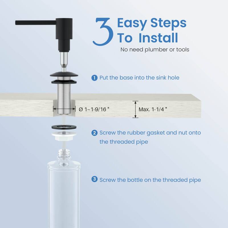 Kitchen Lead Free Solid Brass Construction Soap Dispenser