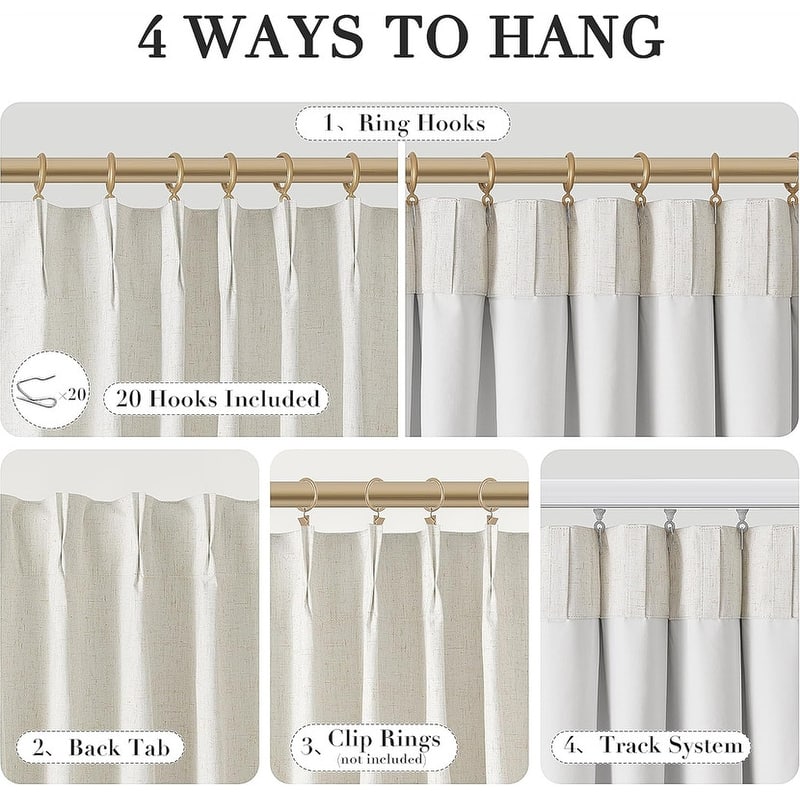 Beige Pinch Pleat 40x96" Noise Block