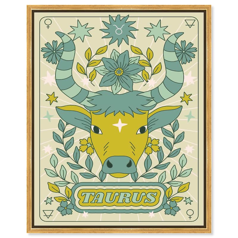 Taurus Stars Card Canvas by Art Remedy - 16" x 20" - Gold