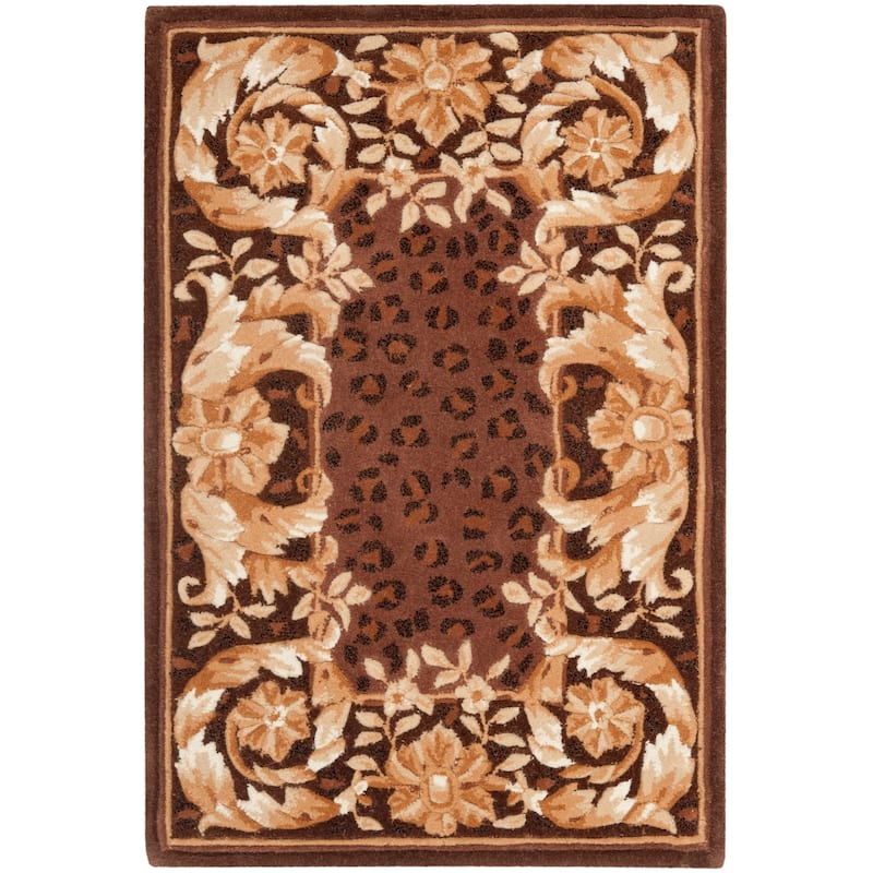 SAFAVIEH Handmade Sikira Scrolls Red New Zealand Wool Rug