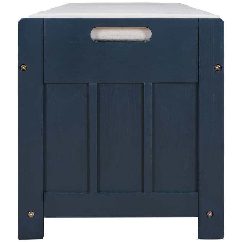 3 Shutter-shaped Doors Storage Benches with Removable Cushion