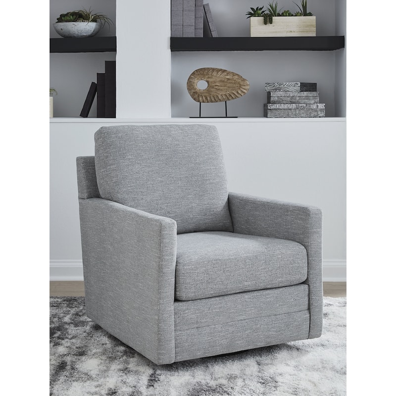 Signature Design by Ashley Freybourne Next-Gen Nuvella Swivel Accent Chair - 30" W x 37" D x 37" H - Gray