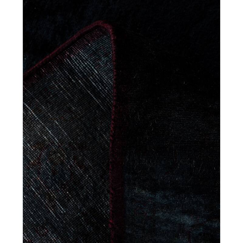 Overdyed One-of-a-Kind Hand-Knotted Area Rug - Black - 4' 2" x 6' 3"