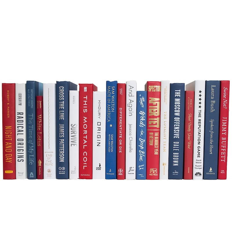 Books Red Decorative Accessories: Americana Color By The Foot