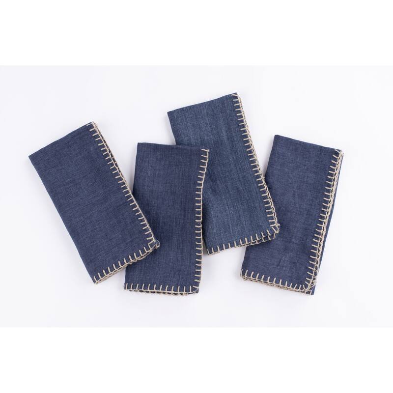 Brody, Linen, Dinner Napkin Set (Set of 4)