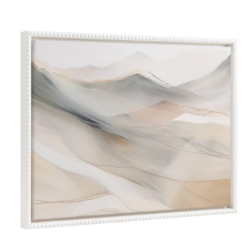 Sylvie Beaded Landscape Framed Canvas by Creative Bunch Studio - 18x24 - White