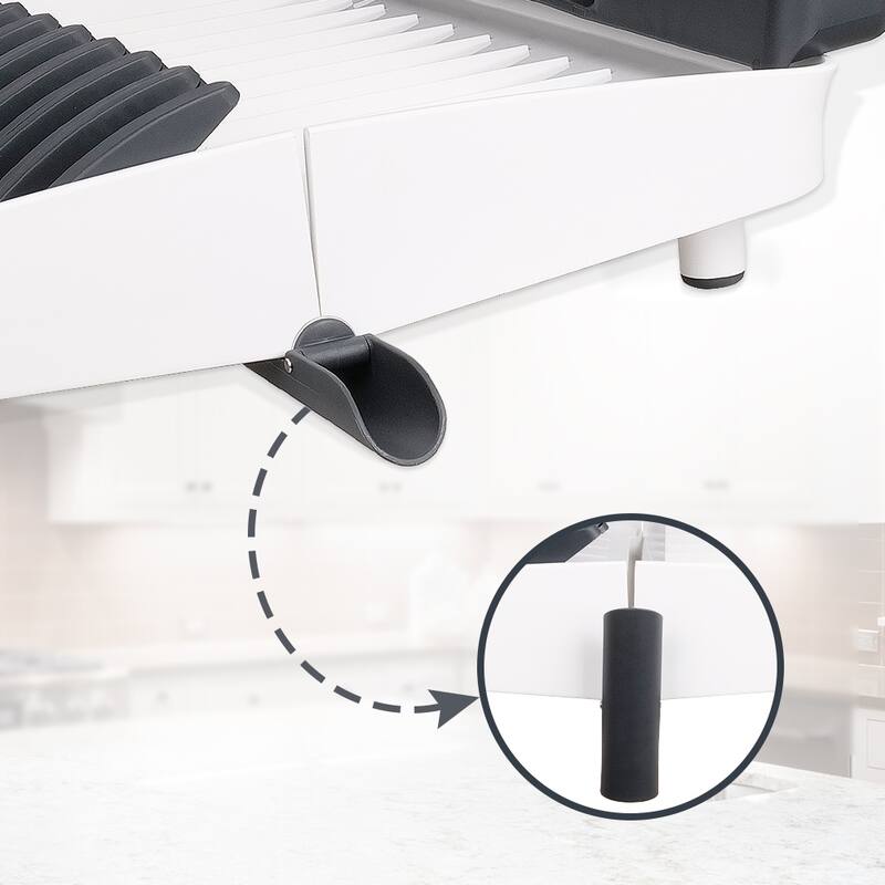 Foldable Countertop Dish Drying Rack with Drainer - 16.5" x 13.8"