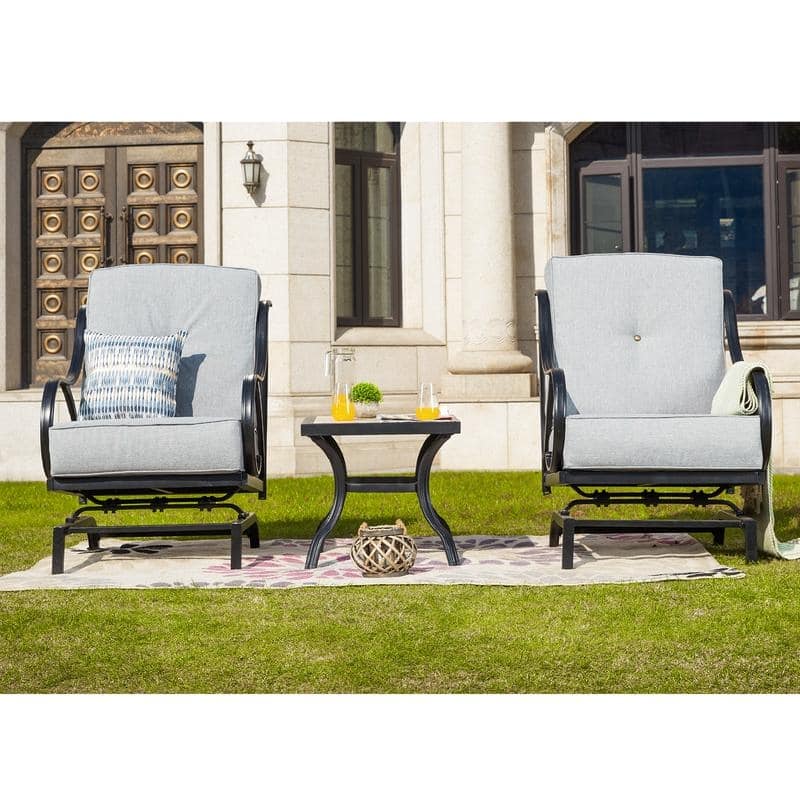 PATIO FESTIVAL 3-Piece Outdoor Conversation Seating Group with Cushions