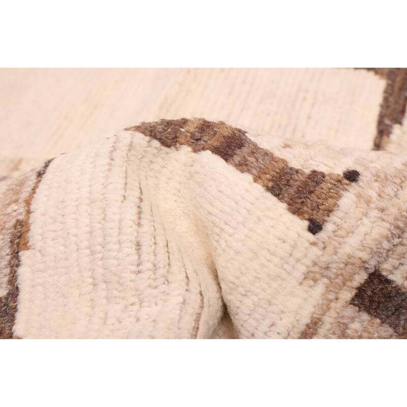 ECARPETGALLERY Hand-knotted Pak Finest Marrakesh Ivory Wool Rug - 8'9 x 11'4