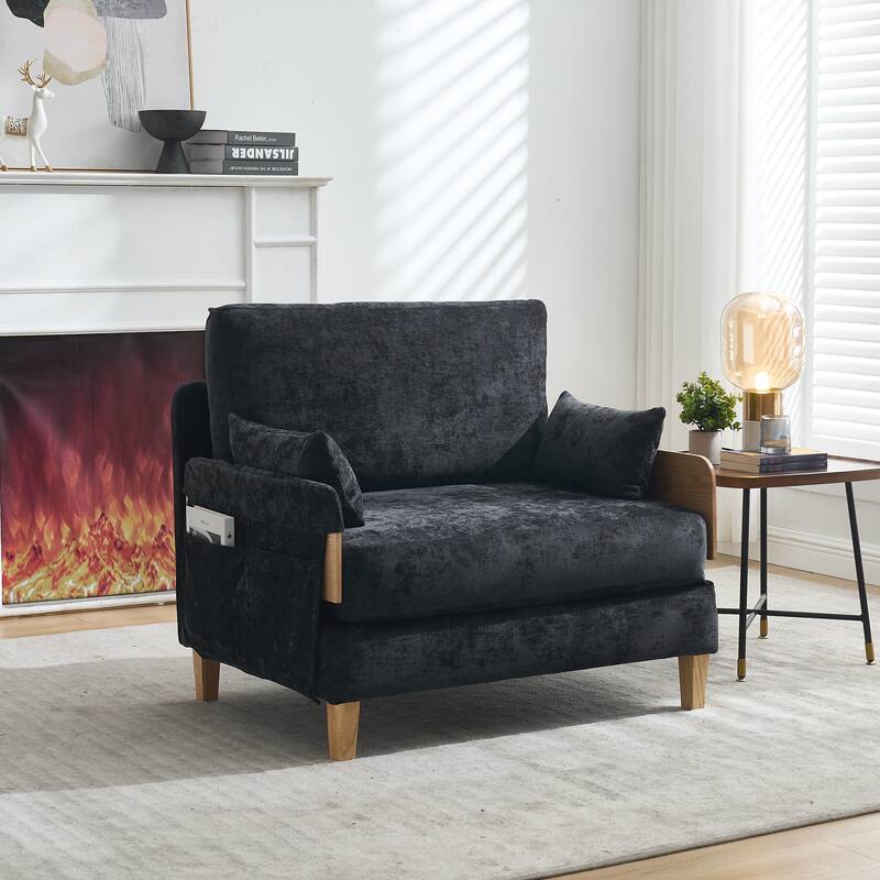 Versatile Convertible Sofa Bed with Extra Pillows for Compact Spaces - Black