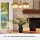 preview thumbnail 5 of 9, Hunter + Jasmine Roth Ontario Clear Ribbed Glass 5-Light Chandelier - Transitional, Glam