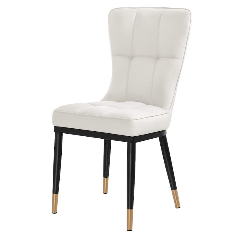 Upholstered Dining Chairs Set of 2 with Metal Legs