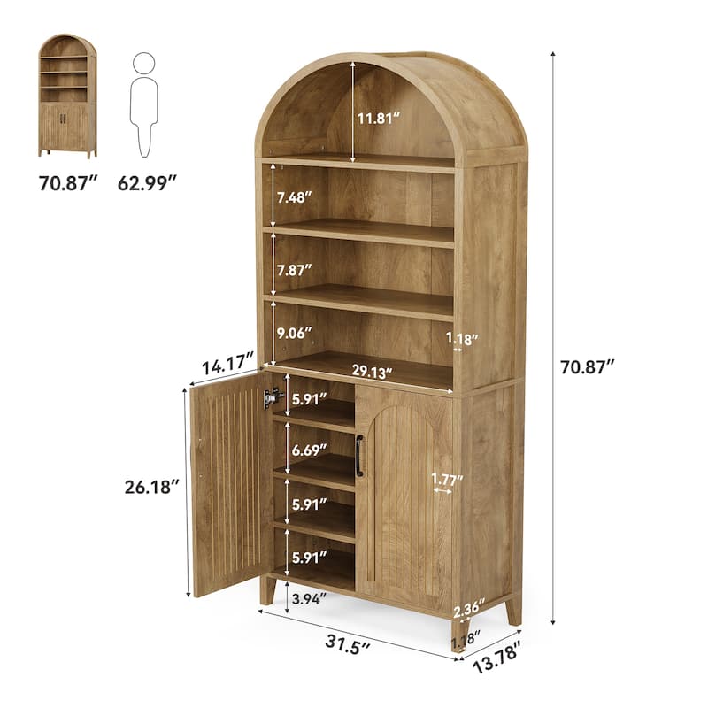 Tall Arched Bookcase