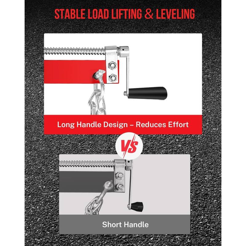 2-Ton Shop Crane, Hydraulic Folding Engine Hoist w/6 Steel Casters