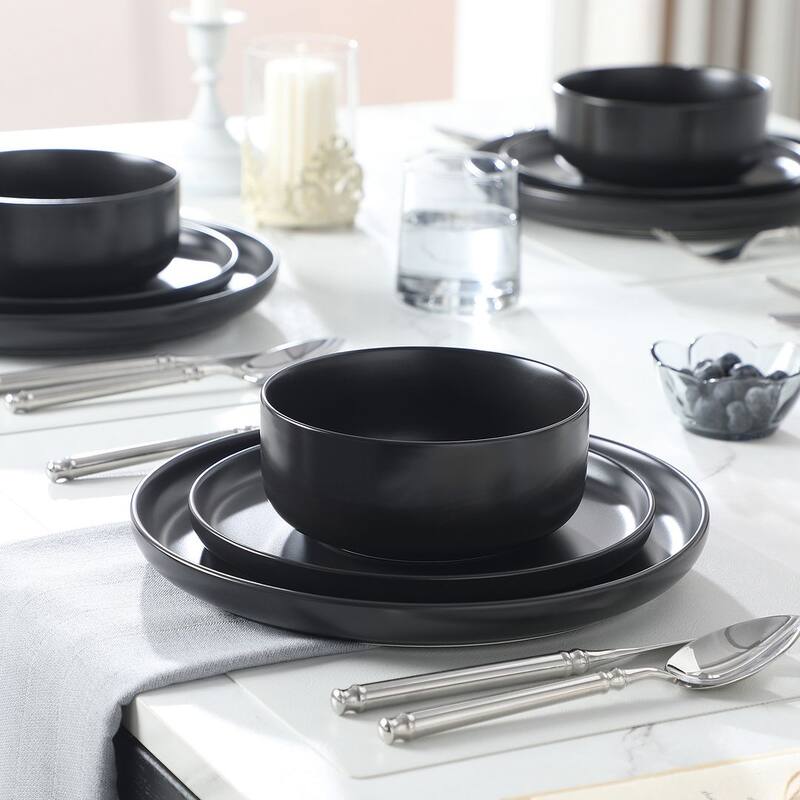 MALACASA LUNA 12-piece Porcelain Dinnerware Set (Service for 4)