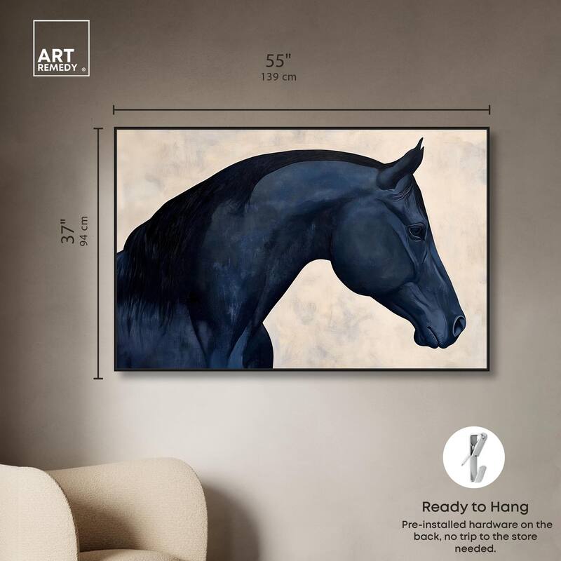 Blue Horse II Canvas by Art Remedy