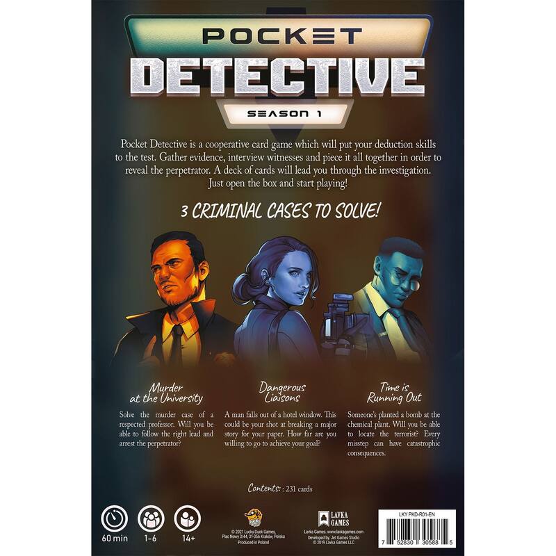 Pocket Detective Season 1 Card Game - Solve Intriguing Mysteries Anywhere!