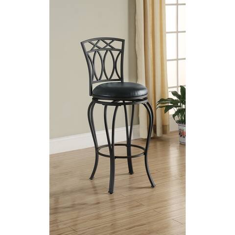 Coaster Furniture Adamsville Black Upholstered Swivel Bar Stool