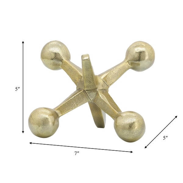 dimension image slide 6 of 11, Sagebrook Home Modern Aluminum Jacks Sculpture