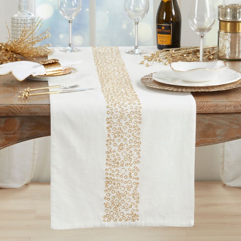 Beaded Band Table Runner - 16"x72"