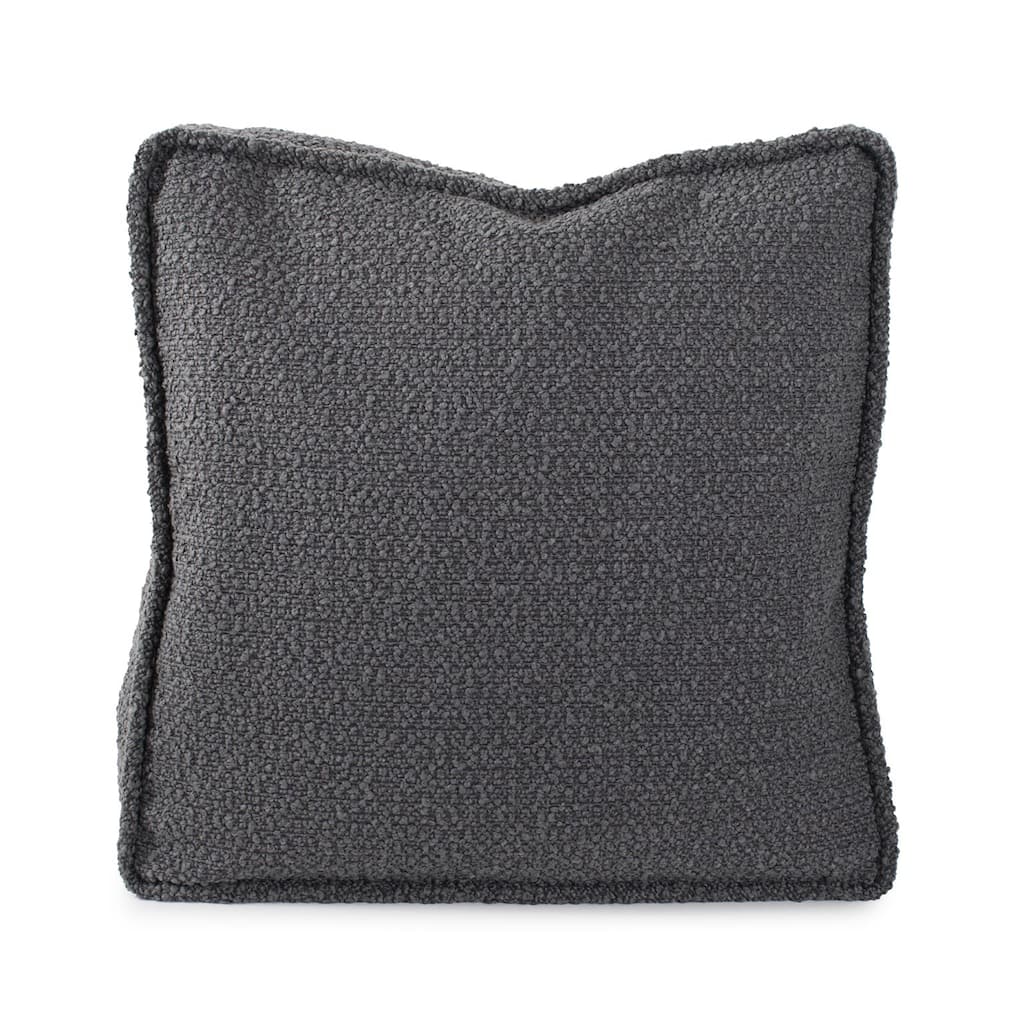 Allan Andrews 20 in. Gusseted Pillow Barbet Charcoal - Down Insert