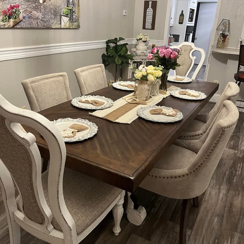 Thickened Side Dining Chair with Solid Wood Legs Set of 6