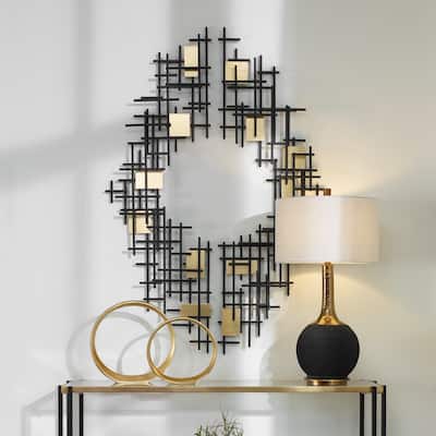 Reflection Metal Grid Wall Decor - 57.5" - Set of 2