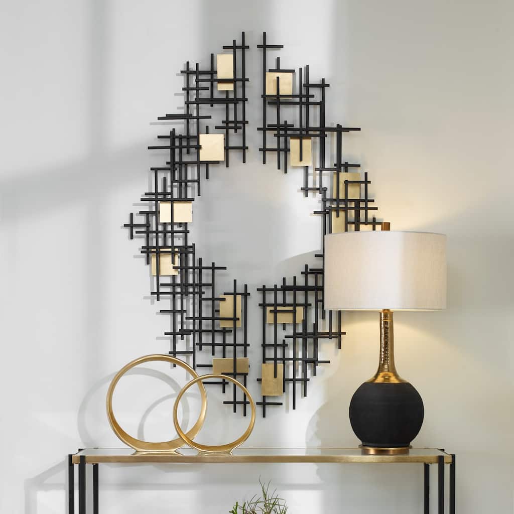 Reflection Metal Grid Wall Decor - 57.5" - Set of 2