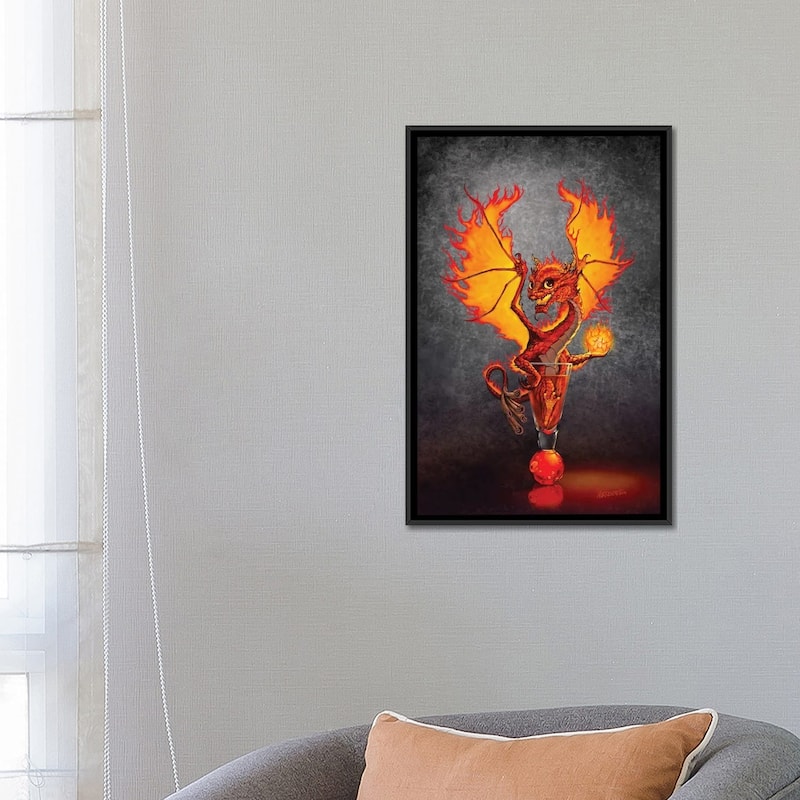 iCanvas "Fireball Dragon" by Stanley Morrison Framed Canvas Print