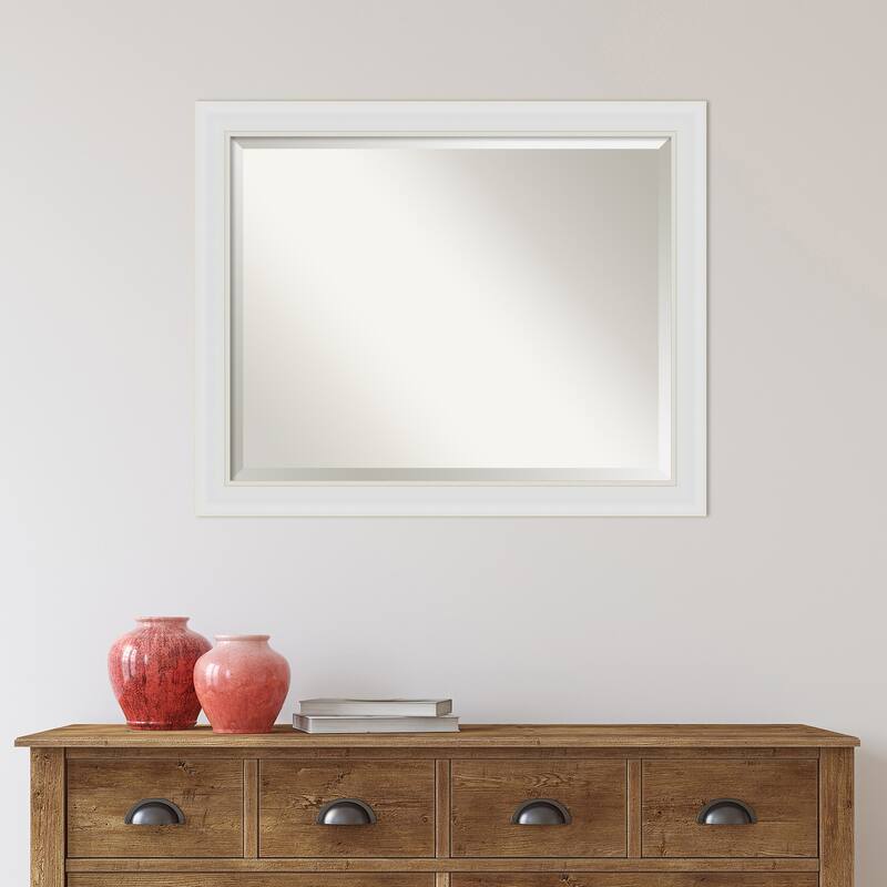 Beveled Wall Mirror - Flair Polished Nickel Frame