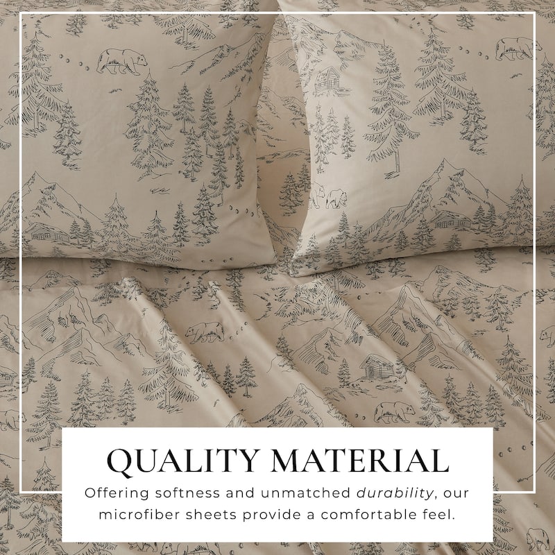 Linery & Co. Ultra-Soft Lodge-Inspired Brushed Microfiber Sheet Set